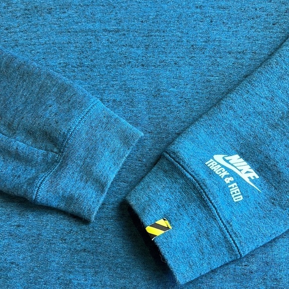 Nike Track & Field Teal Blue Cropped Sweatshirt SZ XL - Picture 5 of 12